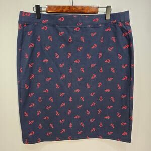 Old Navy Sailor Anchor Stretch Pencil Skirt L